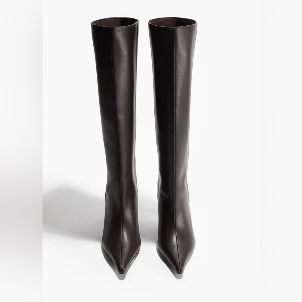Dark Brown Knee High Boots